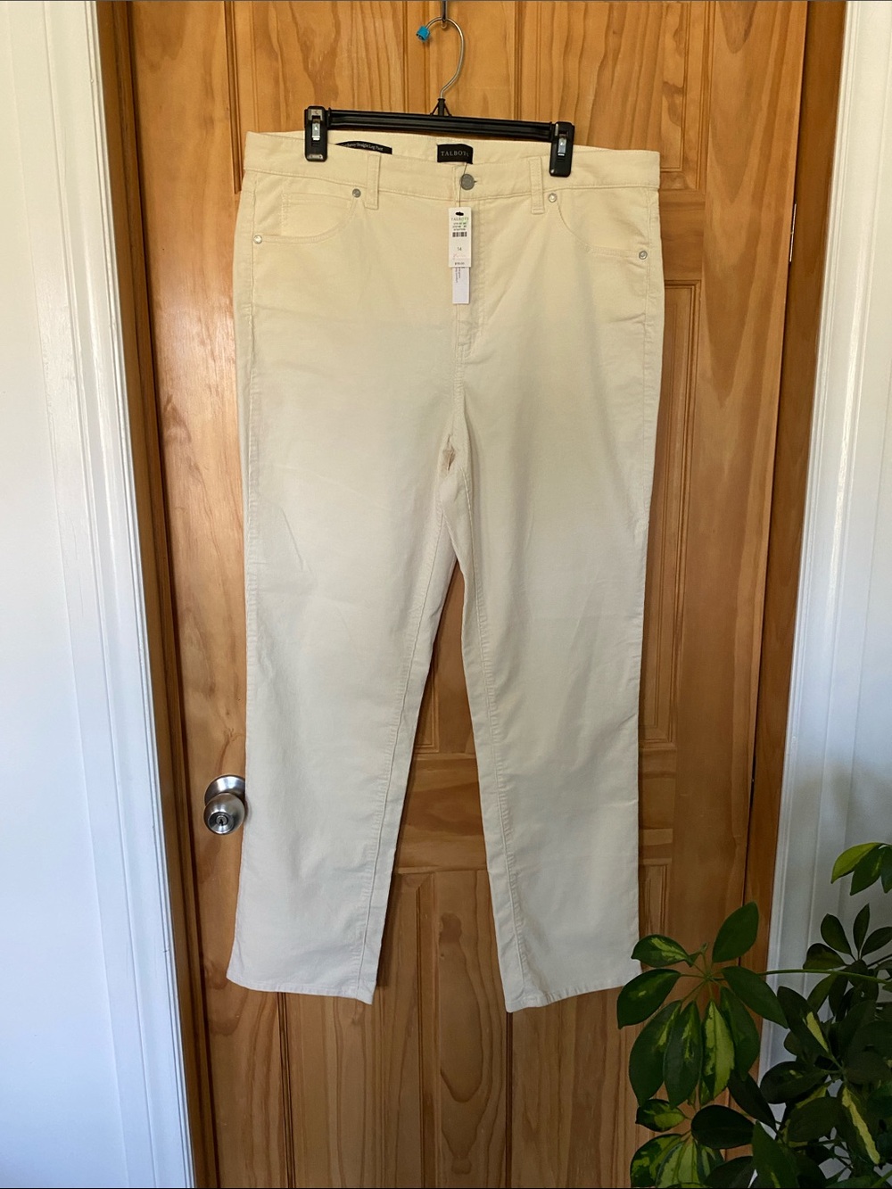 Talbots Cream Straight-Leg Men’s Chinos